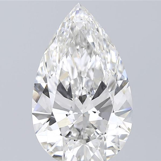 4.05 CT Pear F/VS1 Lab Created Diamond IGI Certified