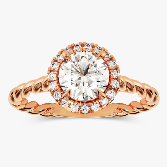 Twist Halo Lab-grown diamond Engagement Ring